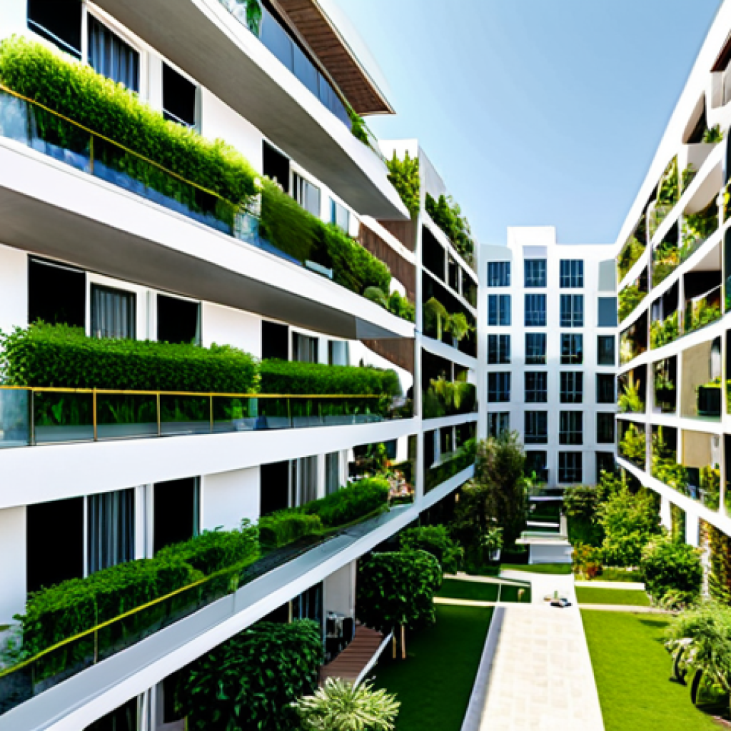 코리빙 커뮤니티의 미래 전망 및 방향성 - Sustainable Co-living in Dubai**
"Exterior view of a modern co-living community in Dubai, featuring...
