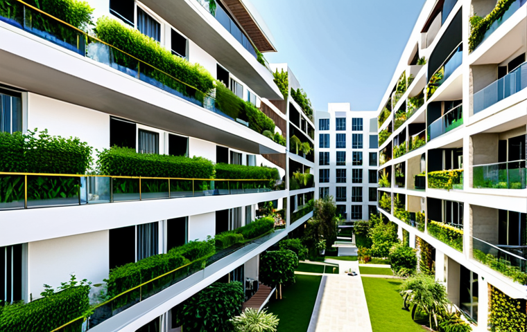 코리빙 커뮤니티의 미래 전망 및 방향성 - Sustainable Co-living in Dubai**

"Exterior view of a modern co-living community in Dubai, featuring...