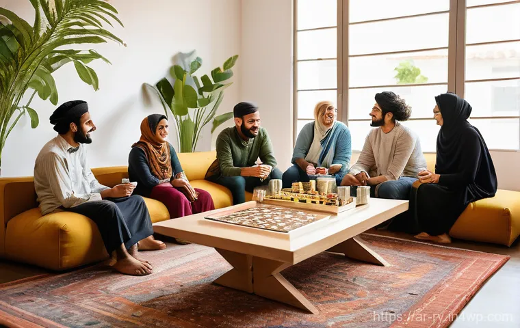코리빙 커뮤니티의 지속 가능한 비즈니스 모델 - **Warm Community Gathering in a Co-living Hub**
* **Prompt:** A vibrant, warmly lit communal l...