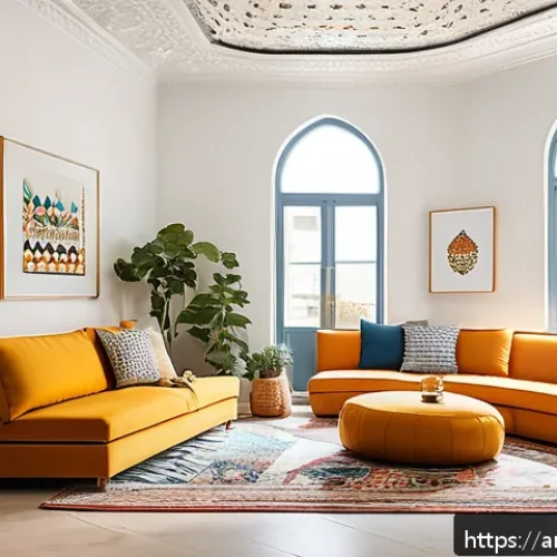 Home 17 코리빙 커뮤니티와 사회적 기업의 역할 - A vibrant co-living community in a modern Middle Eastern urban setting, featuring diverse Arabic you...